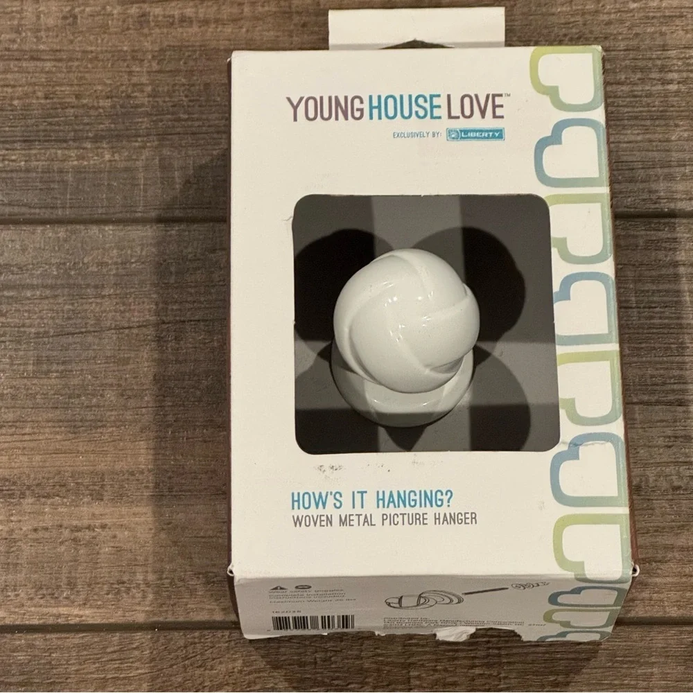 Young House Love Picture Hanger Hook White Finish New